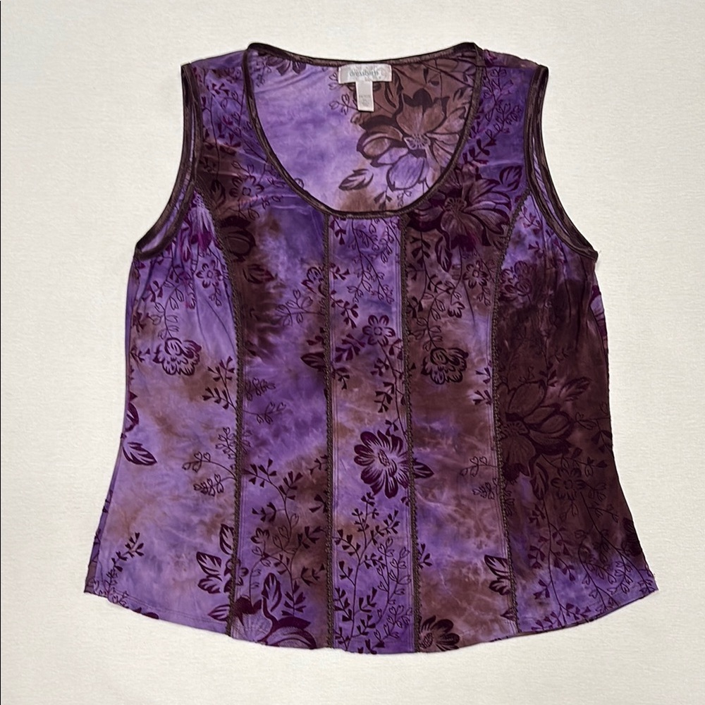 Bohemian Velvety Top with Flower Embroidery throughout and cord trim.